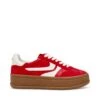 Steve Madden Off Track Sneaker Red Suede -Steve Madden Shop SM11003601 03008 605 01