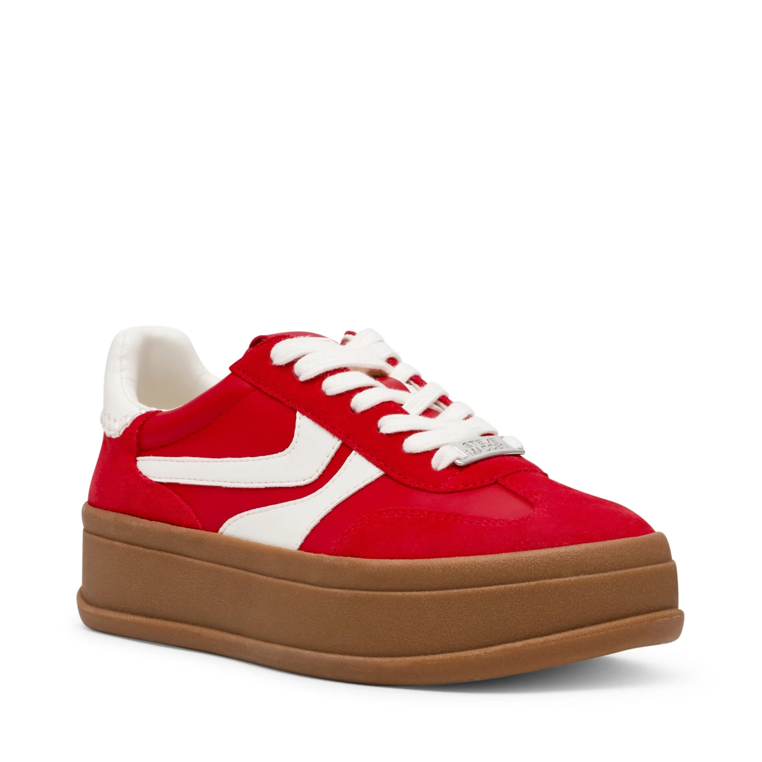 Steve Madden Off Track Sneaker Red Suede 4 Steve Madden Off Track Sneaker Red Suede - Image 2