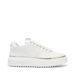 Steve Madden On Stage Sneaker White Gold