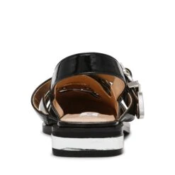 Steve Madden Gari Sandal Black Crinkle -Steve Madden Shop SM11003607 02002 BL4 04