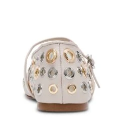 Steve Madden Rejoice S Flat Shoe Bone Silver Gold -Steve Madden Shop SM11003620 02002 BS4 05