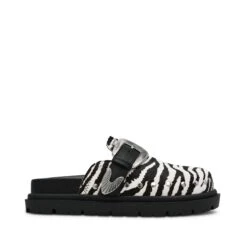 Steve Madden Offbeat L Slide Black Zebra