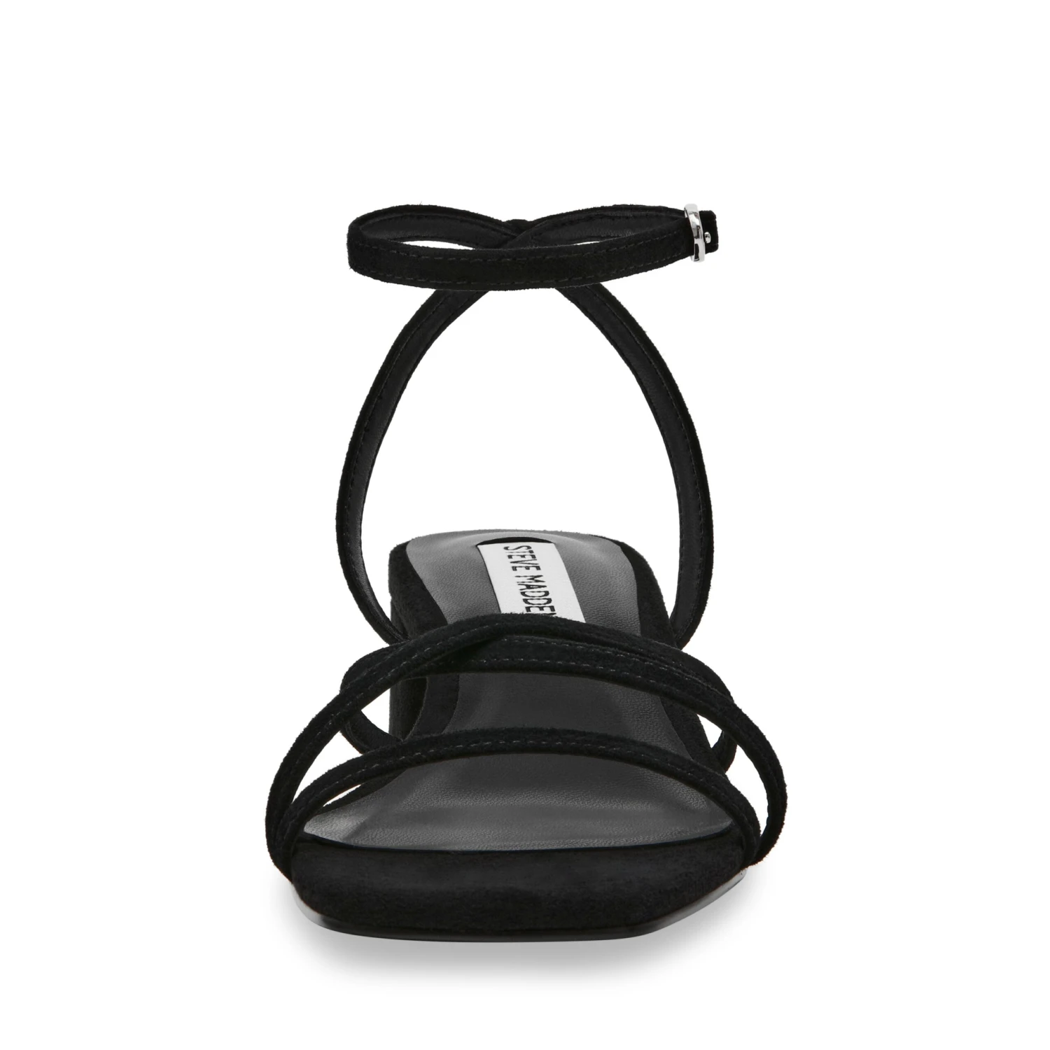 Steve Madden Gleams Sandal Black Suede 6 Steve Madden Gleams Sandal Black Suede - Image 4
