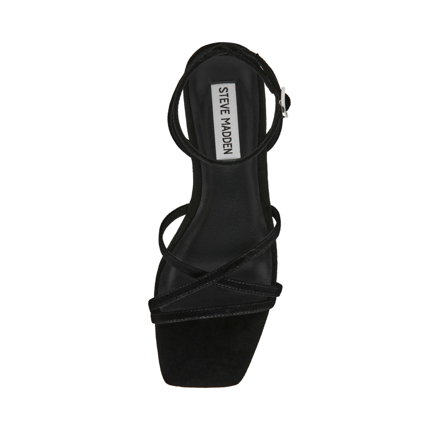 Steve Madden Gleams Sandal Black Suede 8 Steve Madden Gleams Sandal Black Suede - Image 6