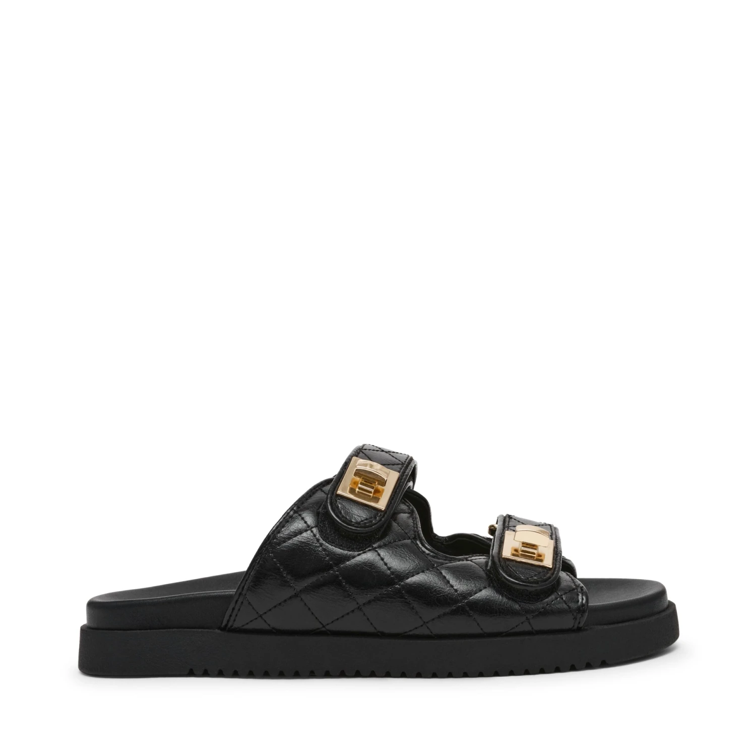 Steve Madden Schmona Cn Slide Black Leather 3 Steve Madden Schmona Cn Slide Black Leather