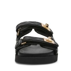 Steve Madden Schmona Cn Slide Black Leather 9 Steve Madden Schmona Cn Slide Black Leather -Steve Madden Shop SM11003714 03001 017 04