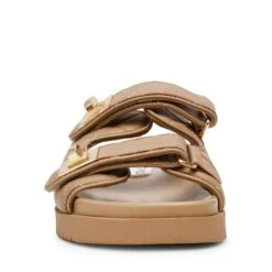 Steve Madden Schmona Cn Slide Tan Leather -Steve Madden Shop SM11003714 03001 217 04