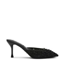Steve Madden Sehara Flat Shoe Black Mesh