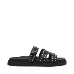 Steve Madden Missile S Sandal Black With Studs