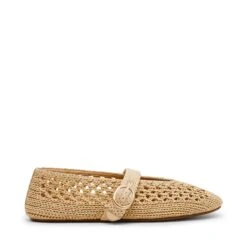 Steve Madden Alara Flat Shoe Nat Raffia