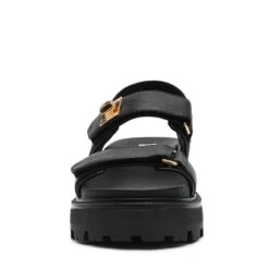 Steve Madden Supermona Sandal Black Leather -Steve Madden Shop SM11003868 03001 017 03
