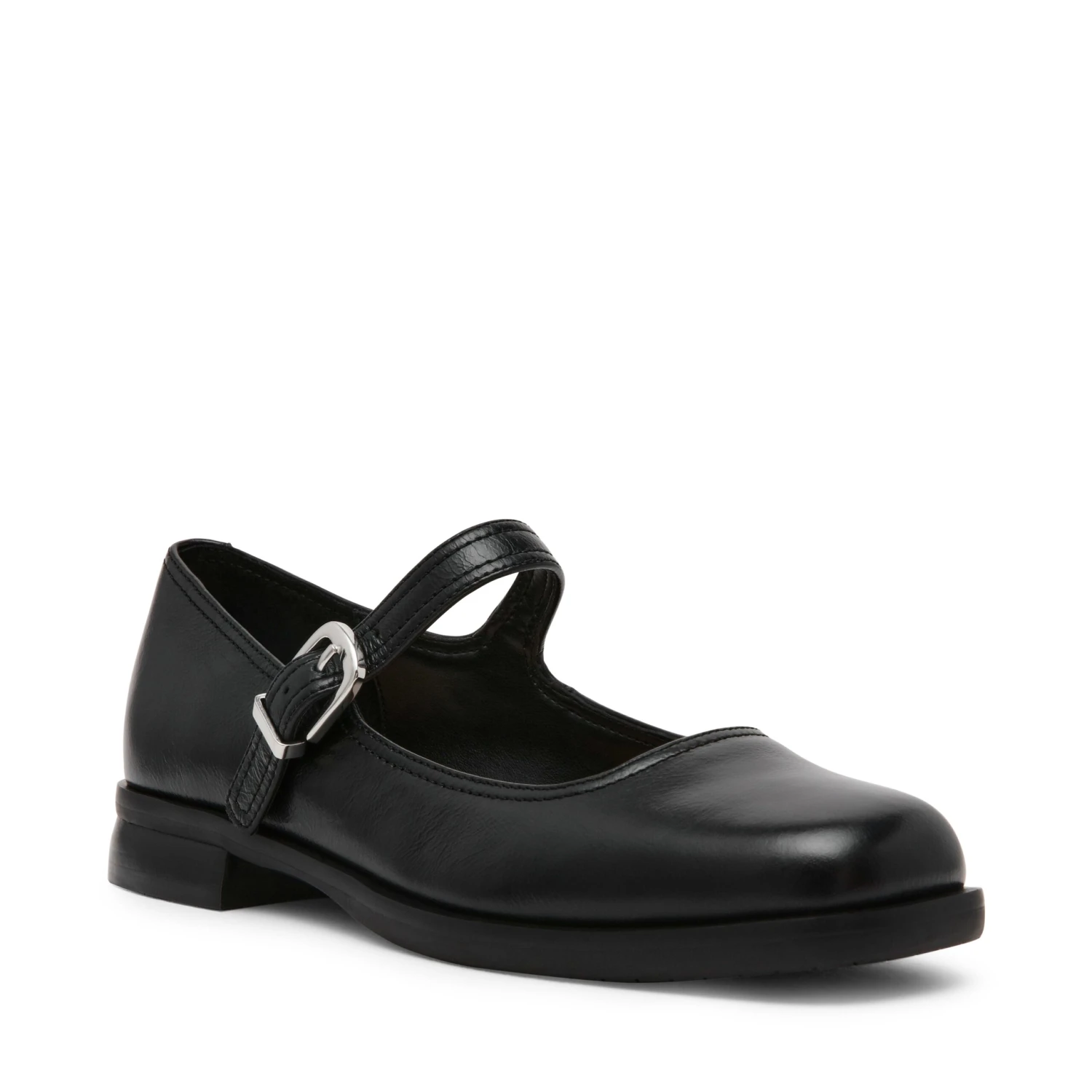 Steve Madden Delancy Flat Shoe Black Leather 5 Steve Madden Delancy Flat Shoe Black Leather - Image 3