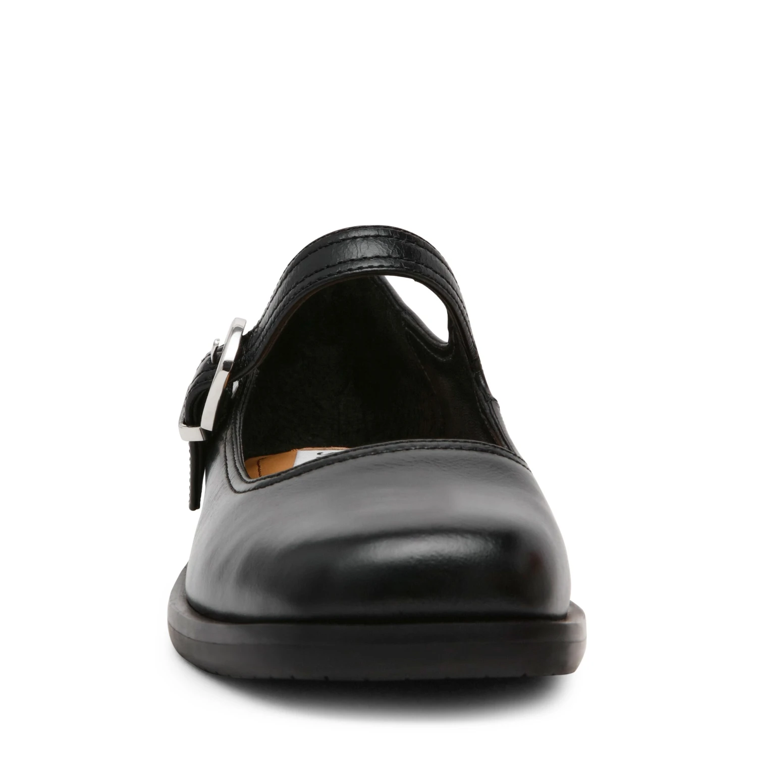Steve Madden Delancy Flat Shoe Black Leather 6 Steve Madden Delancy Flat Shoe Black Leather - Image 4