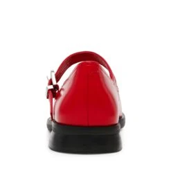 Steve Madden Delancy Flat Shoe Red Leather -Steve Madden Shop SM11003873 03001 607 04