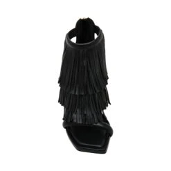 Steve Madden Fringzy Sandal Black Leather -Steve Madden Shop SM11003883 03009 017 05