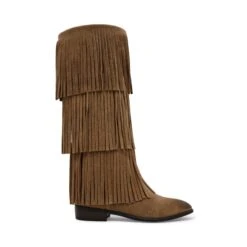 Steve Madden Spur Boot Taupe Suede