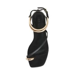 Steve Madden Odyssey Sandal Black Leather -Steve Madden Shop SM11003929 03001 017 05