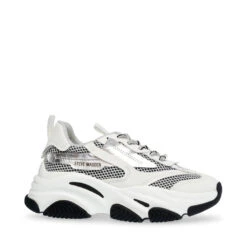 Steve Madden Possession E Trainer Silver White