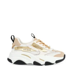Steve Madden Possession E Trainer Wht Tan