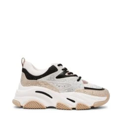 Steve Madden Privy Sneaker Irish Black Silver