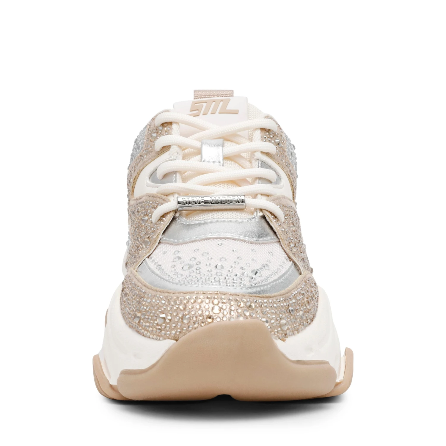 Steve Madden Privy Sneaker Silver Gold Cream 5 Steve Madden Privy Sneaker Silver Gold Cream - Image 3