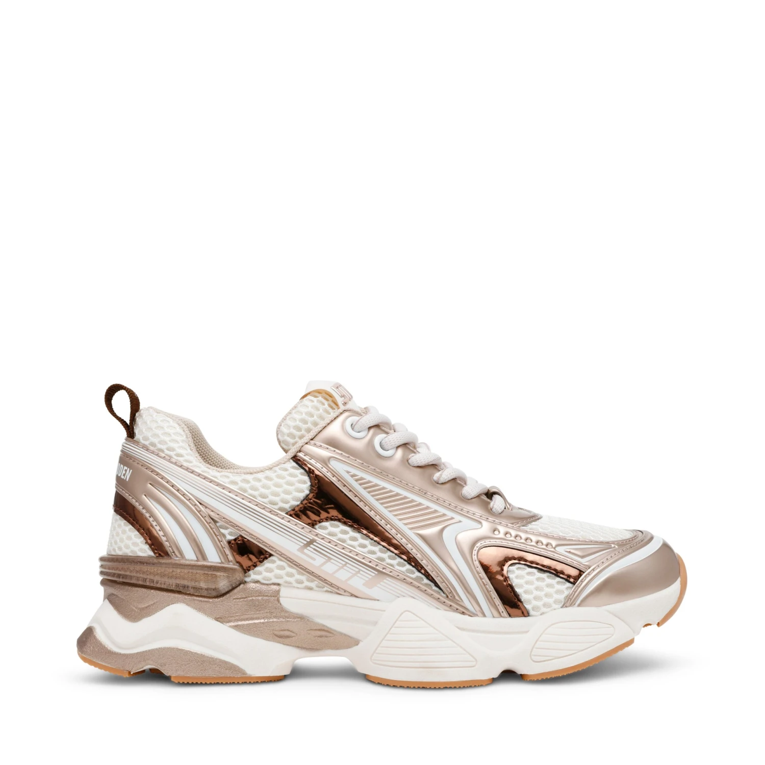 Steve Madden Speedster E Sneaker Silver Gold Cream 3 Steve Madden Speedster E Sneaker Silver Gold Cream