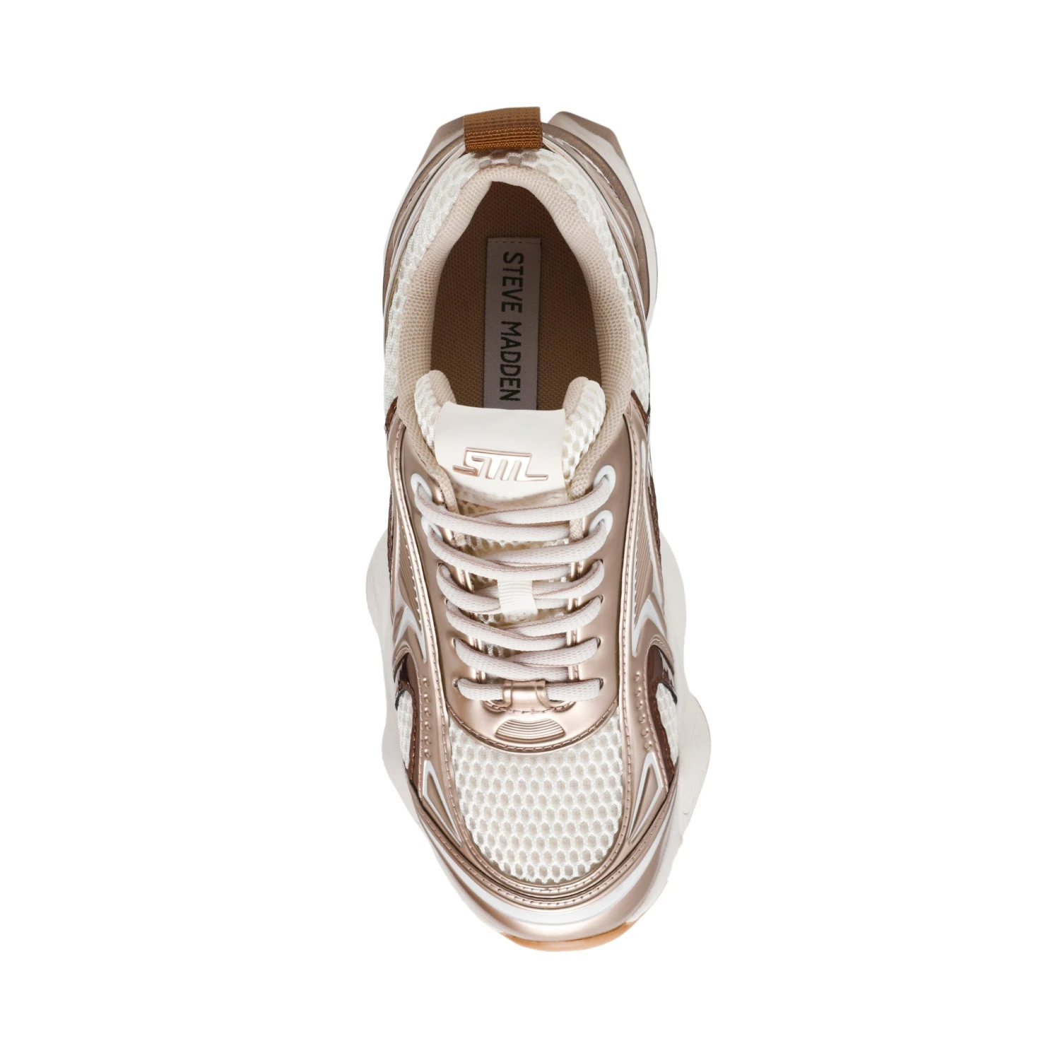 Steve Madden Speedster E Sneaker Silver Gold Cream 7 Steve Madden Speedster E Sneaker Silver Gold Cream - Image 5