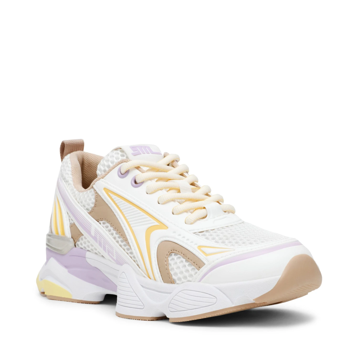 Steve Madden Speedster E Sneaker White Yellow Lavender 4 Steve Madden Speedster E Sneaker White Yellow Lavender - Image 2