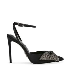 Steve Madden Vincentia E Sandal Black Satin