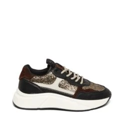 Steve Madden Starlyn Sneaker Black Gold Multi