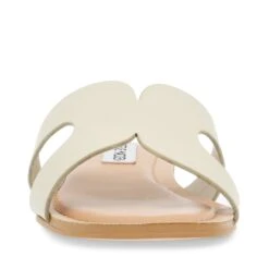 Steve Madden Zarnia Sandal Bone Leather 4 -Steve Madden Shop STEVEMADDEN INTL ZARNIA BONE LEATHER FRONT