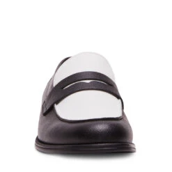 Lincoln Loafers Black Whte -Steve Madden Shop STEVEMADDEN MENS LINCOLN BLACK WHITE 01