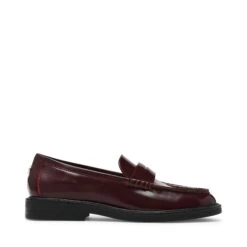 Steve Madden Adison Flat Shoe Wine Leather