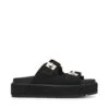 Steve Madden Bigschmona Sandal Black Suede -Steve Madden Shop STEVEMADDEN SHOES BIGSCHMONA BLACK SUEDE01
