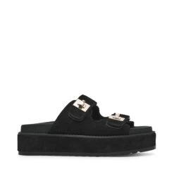 Steve Madden Bigschmona Sandal Black Suede