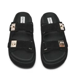 Steve Madden Bigschmona Sandal Black Suede -Steve Madden Shop STEVEMADDEN SHOES BIGSCHMONA BLACK SUEDE04