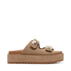 Steve Madden Bigschmona Sandal Taupe Suede