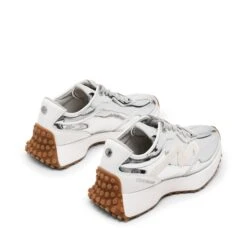 Steve Madden Capitale Trainer Silver White -Steve Madden Shop STEVEMADDEN SHOES CAPITALE SILVER WHITE LEATHER04