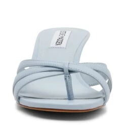 Steve Madden Cary Sandal Lt Blue Leather 10 Steve Madden Cary Sandal Lt Blue Leather -Steve Madden Shop STEVEMADDEN SHOES CARY BLUE LEATHER FRONT