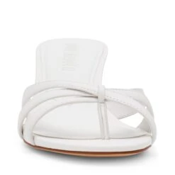 Steve Madden Cary Sandal White Leather 9 Steve Madden Cary Sandal White Leather -Steve Madden Shop STEVEMADDEN SHOES CARY WHITE LEATHER FRONT
