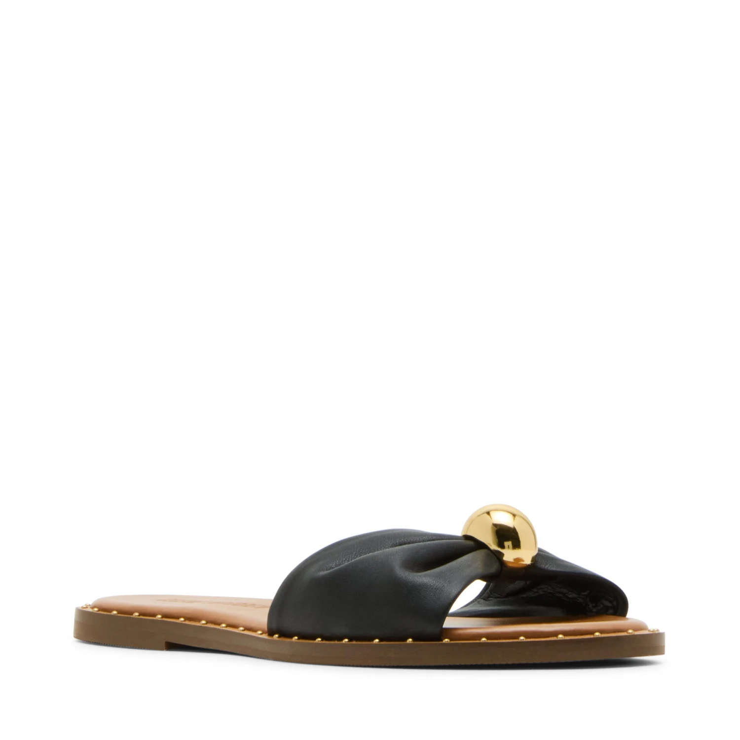 Steve Madden Dipsy Sandal Black Leather 4 Steve Madden Dipsy Sandal Black Leather - Image 2