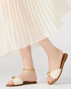 Steve Madden Dipsy Sandal White Leather -Steve Madden Shop STEVEMADDEN SHOES DIPSY WHITE LEATHER 21145