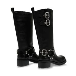 Steve Madden Eastern Boot Black -Steve Madden Shop STEVEMADDEN SHOES EASTERN BLACK LEATHER PAIR ALT1