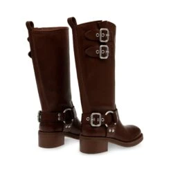 Steve Madden Eastern Boot Brown -Steve Madden Shop STEVEMADDEN SHOES EASTERN BROWN LEATHER PAIR ALT1