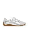 Steve Madden Flagship Sneaker Sil Action Lea 2 Steve Madden Flagship Sneaker Sil Action Lea -Steve Madden Shop STEVEMADDEN SHOES FLAGSHIP SILVERACTIONLEATHER SIDE
