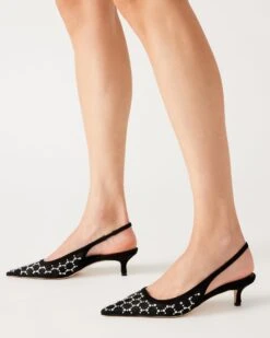Steve Madden Kari Mr Slingback Black Multi -Steve Madden Shop STEVEMADDEN SHOES KARI BLACK MULTI LEGS DOWN