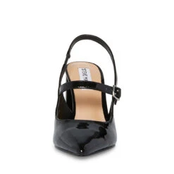 Steve Madden Maegan Sandal Black Patent -Steve Madden Shop STEVEMADDEN SHOES MAEGAN BLACK PATENT FRONT