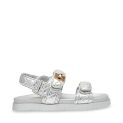 Steve Madden Mona Q Sandal Silver Coin