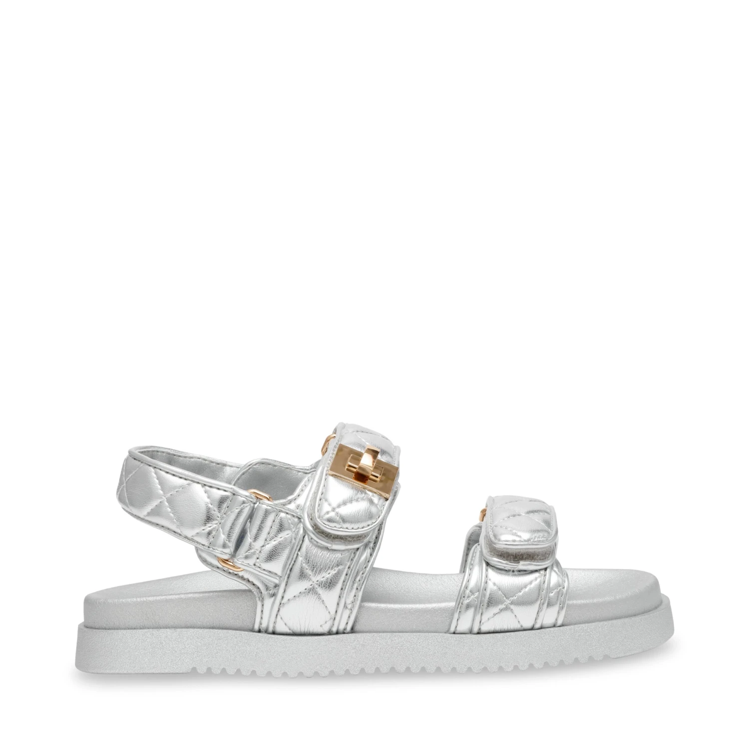 Steve Madden Mona Q Sandal Silver Coin 3 Steve Madden Mona Q Sandal Silver Coin