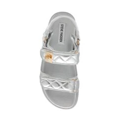 Steve Madden Mona Q Sandal Silver Coin 13 Steve Madden Mona Q Sandal Silver Coin -Steve Madden Shop STEVEMADDEN SHOES MONA Q SILVER COIN TOP